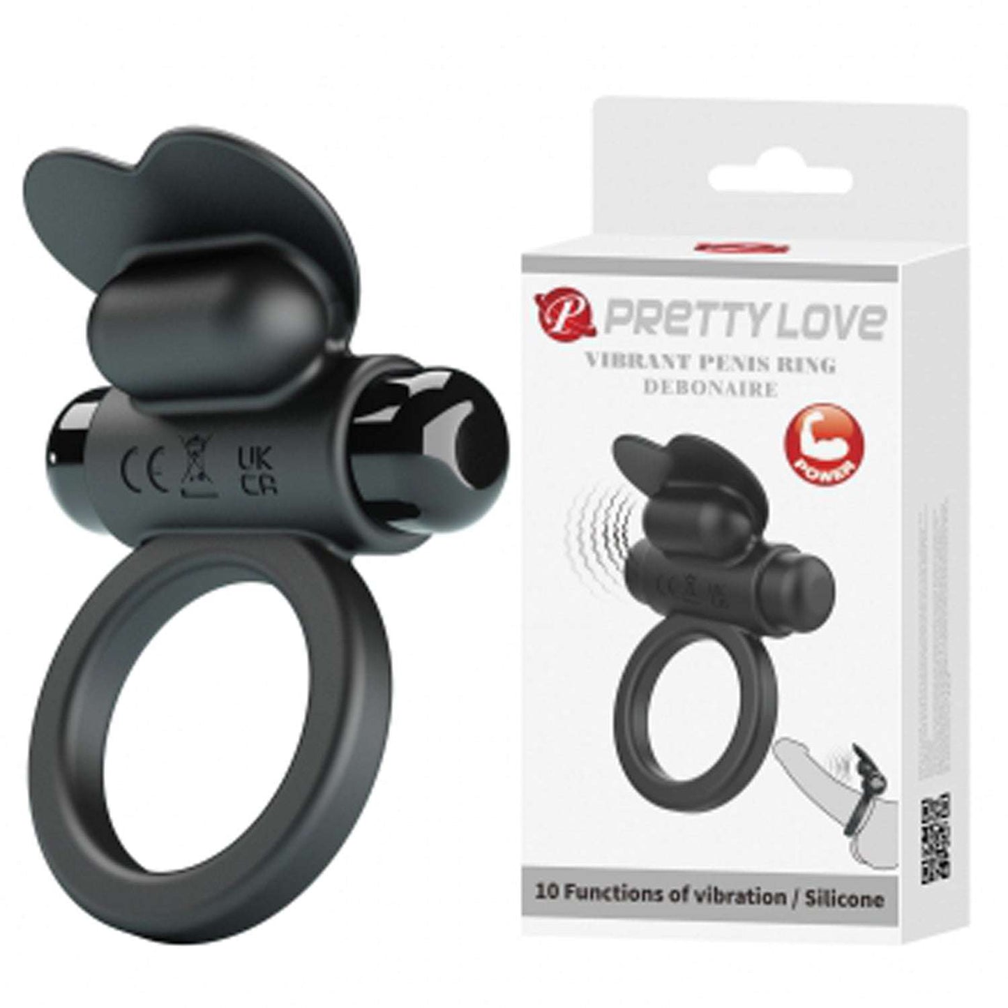 Vibrating Penis Ring Debonaire - Black